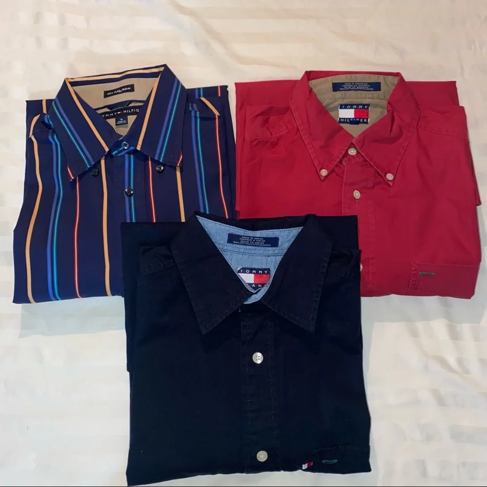 tommy hilfiger button up shirts 3 shirts size medium men. - Picture 1 of 14